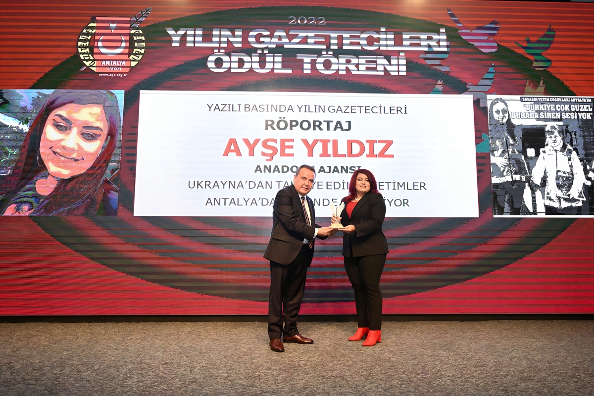 Antalya Gazeteciler Cemiyeti “2022 Yılı Basın Ödülleri” verildi