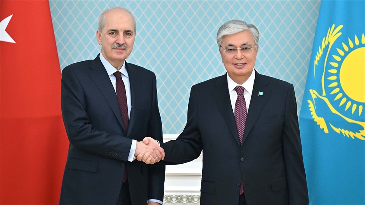 Kazakistan Cumhurbaşkanı Tokayev, TBMM Başkanı Kurtulmuş’u kabul etti