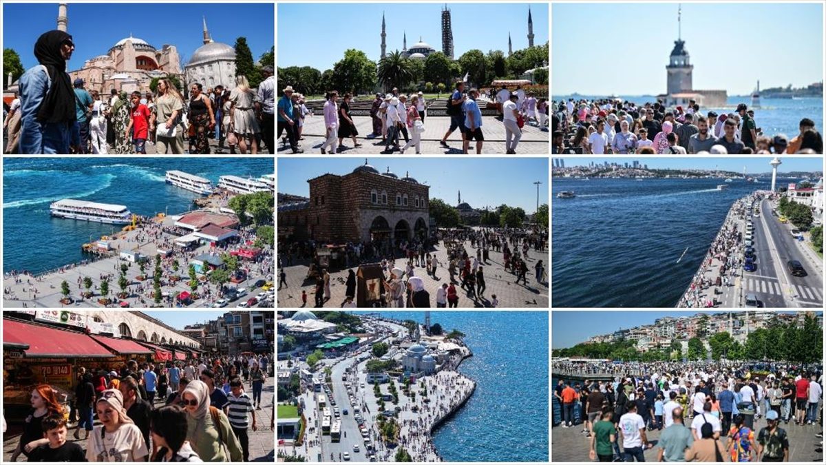 İstanbul’un tarihi ve turistik yerlerinde bayram yoğunluğu yaşanıyor