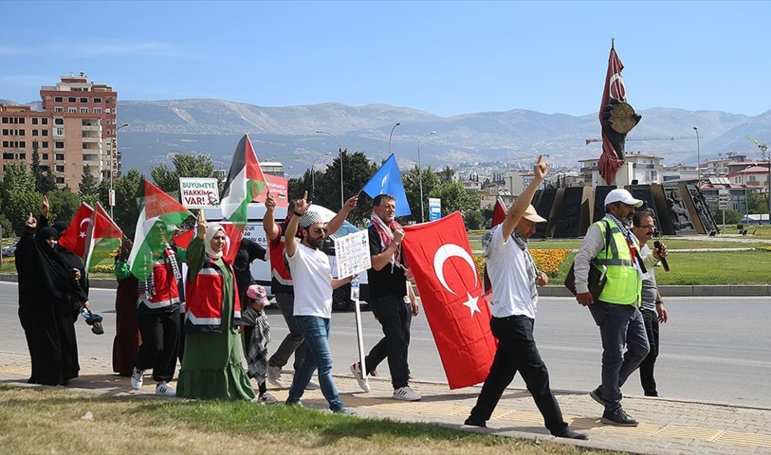 Kahramanmaraş'ta, İsrail'in saldırıları altındaki