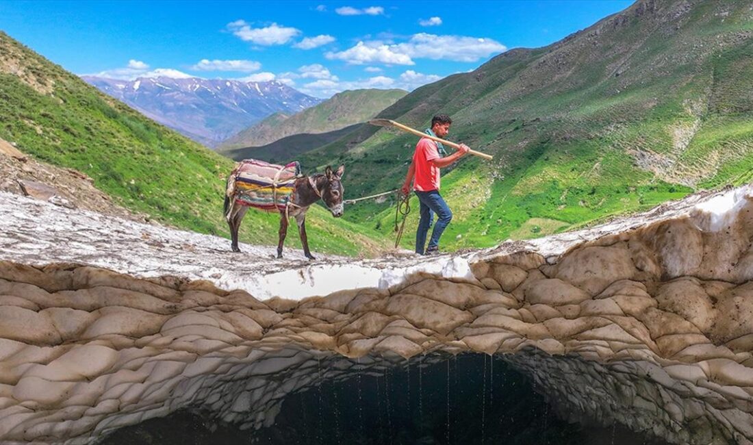 Van'ın Bahçesaray ilçesinde kışın