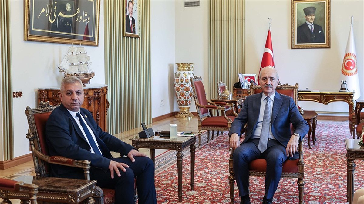 TBMM Başkanı Numan Kurtulmuş, EMEK Partisi Genel Başkanı Aslan’ı kabul etti