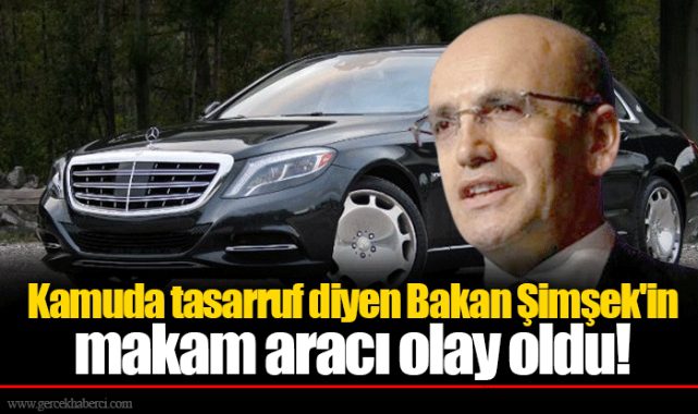 Mehmet Şimşek tasarrufu ‘pas’ geçti: Makam aracının değeri gündem oldu.