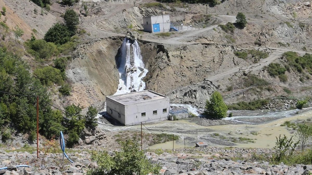 Amasya’da HES alanında heyelan