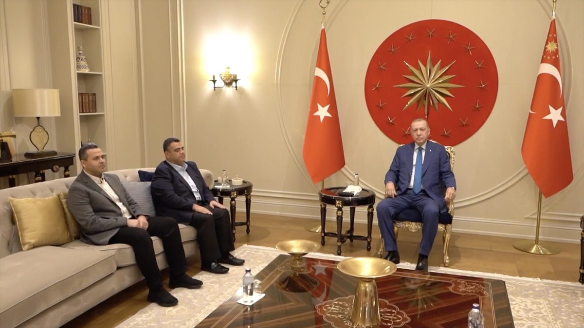 Cumhurbaşkanı Erdoğan, İsmail Heniyye'nin oğullarını kabul etti