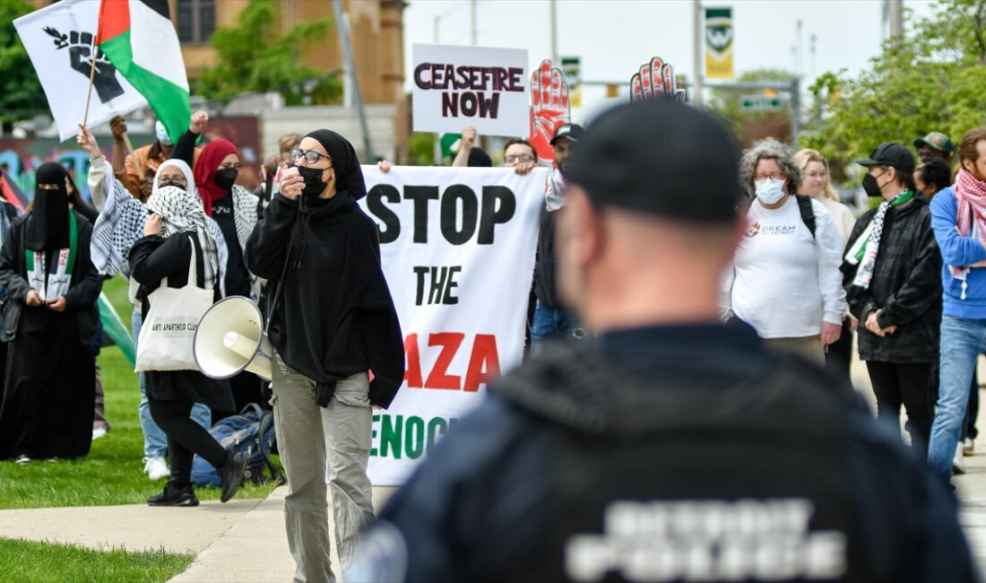 ABD'deki Michigan Üniversitesi'nde Filistin'e