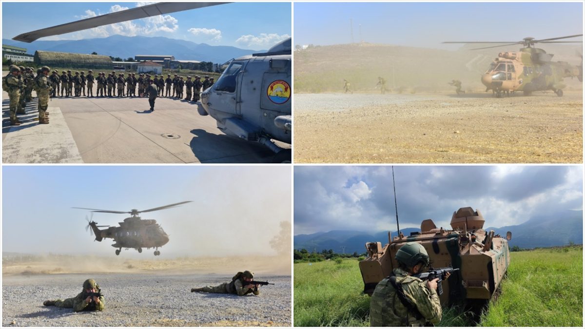 MSB, amfibi deniz piyadelerinin “Helikopter ve Tank Piyade İşbirliği” eğitimlerinden fotoğraf paylaştı