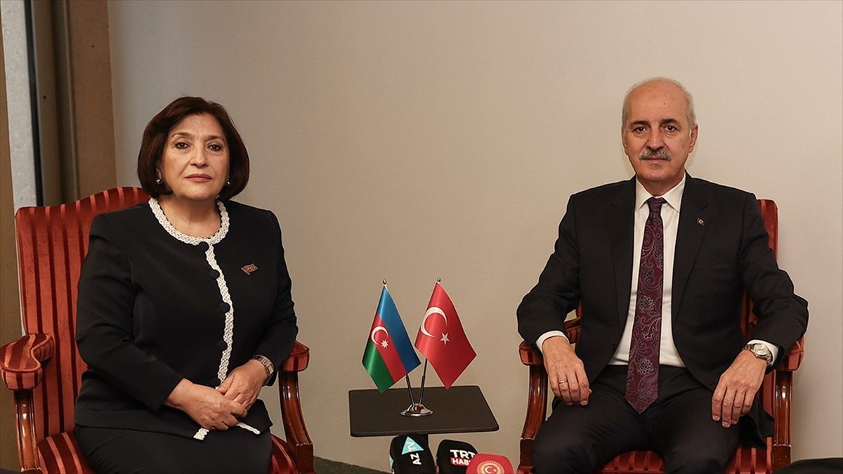 TBMM Başkanı Kurtulmuş, Azerbaycan Milli Meclis Başkanı Gafarova ile görüştü