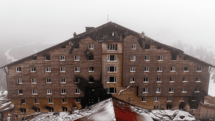 Bolu Kartalkaya’daki kayak merkezinde yer alan Grand Kartal Otel’de yaşanan